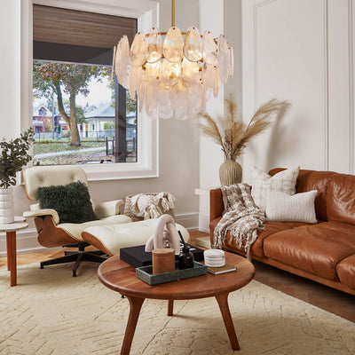 Elaris Glass Cloud Tiered Chandelier 60cm D