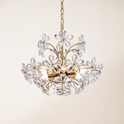 Liora Crystal Bloom Round Chandelier