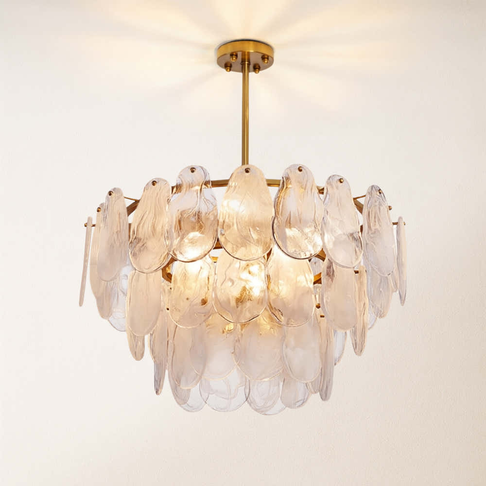 Elaris Glass Cloud Tiered Chandelier 60cm D