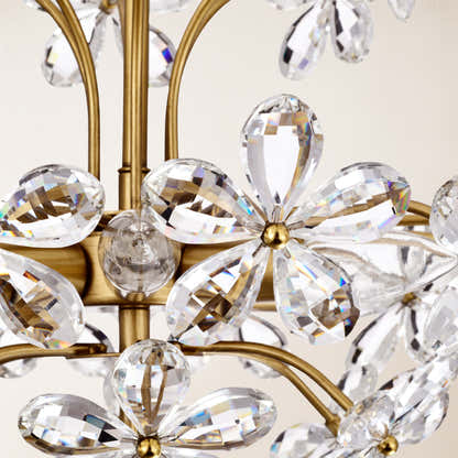 Liora Crystal Bloom Round Chandelier