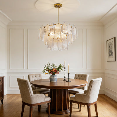 Elaris Glass Cloud Tiered Chandelier 60cm D