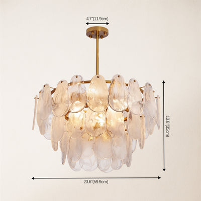 Elaris Glass Cloud Tiered Chandelier 60cm D