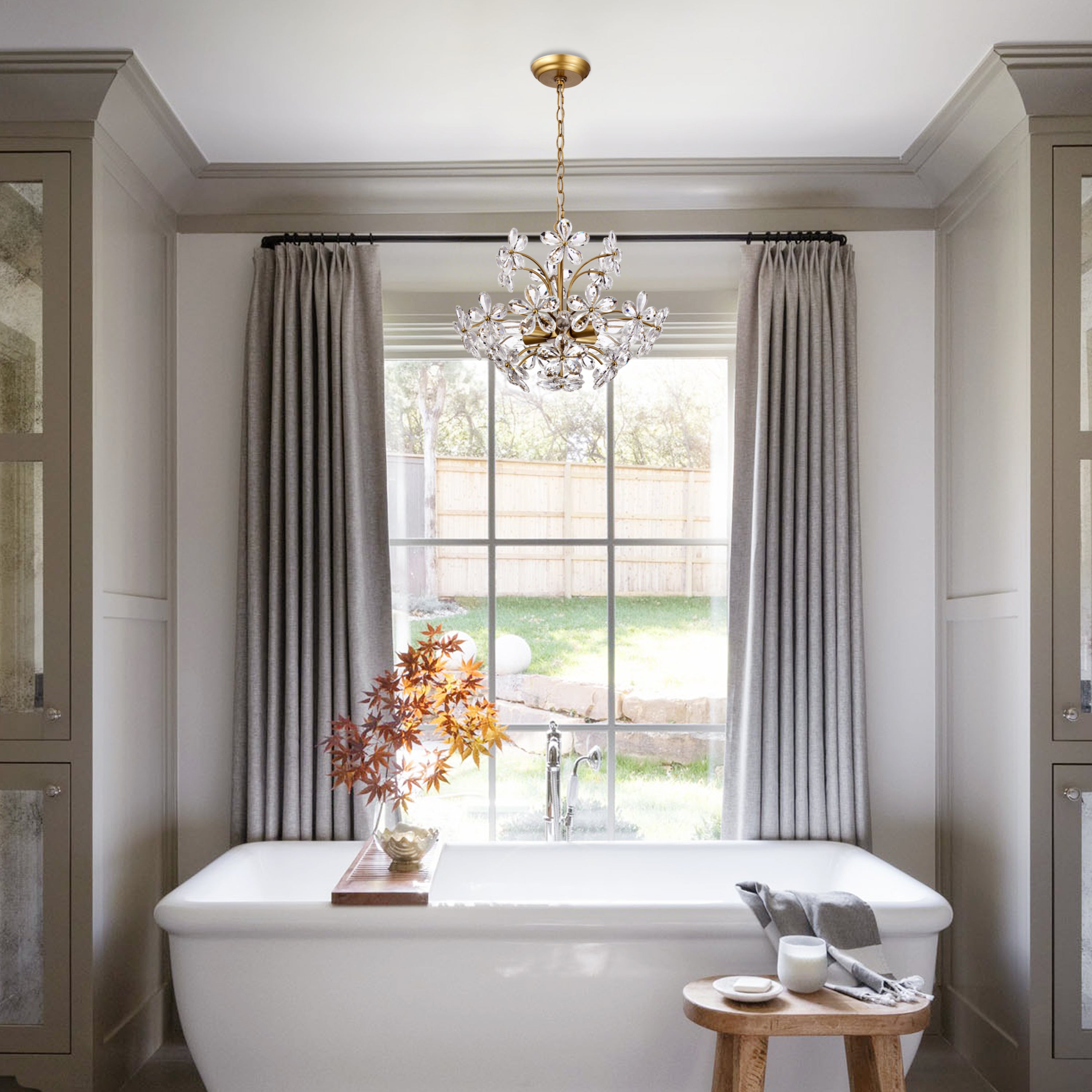 Liora Crystal Bloom Round Chandelier