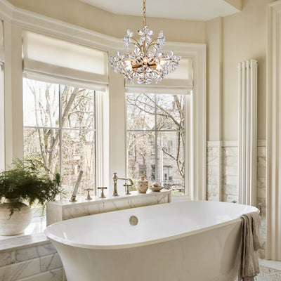 Liora Crystal Bloom Round Chandelier