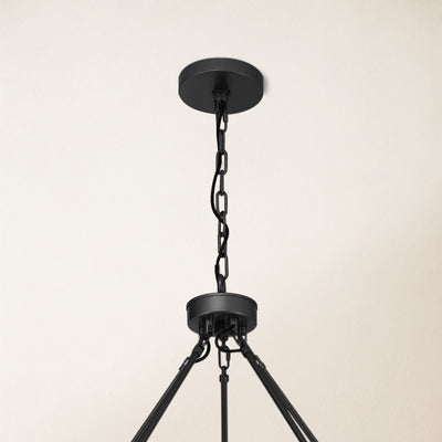 Cylora Glass Tube 2-Tier Round Chandelier 60"D