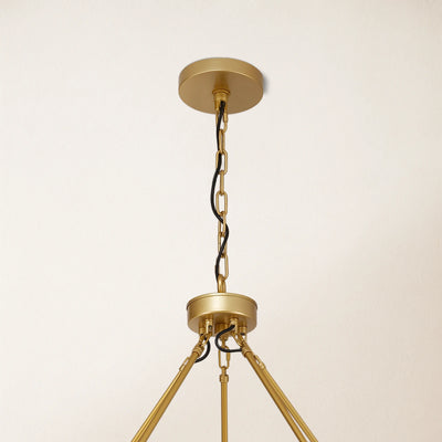 Cylora Glass Tube 2-Tier Round Chandelier 60"D