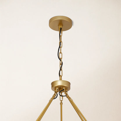 Cylora Glass Tube 2-Tier Round Chandelier 152cm
