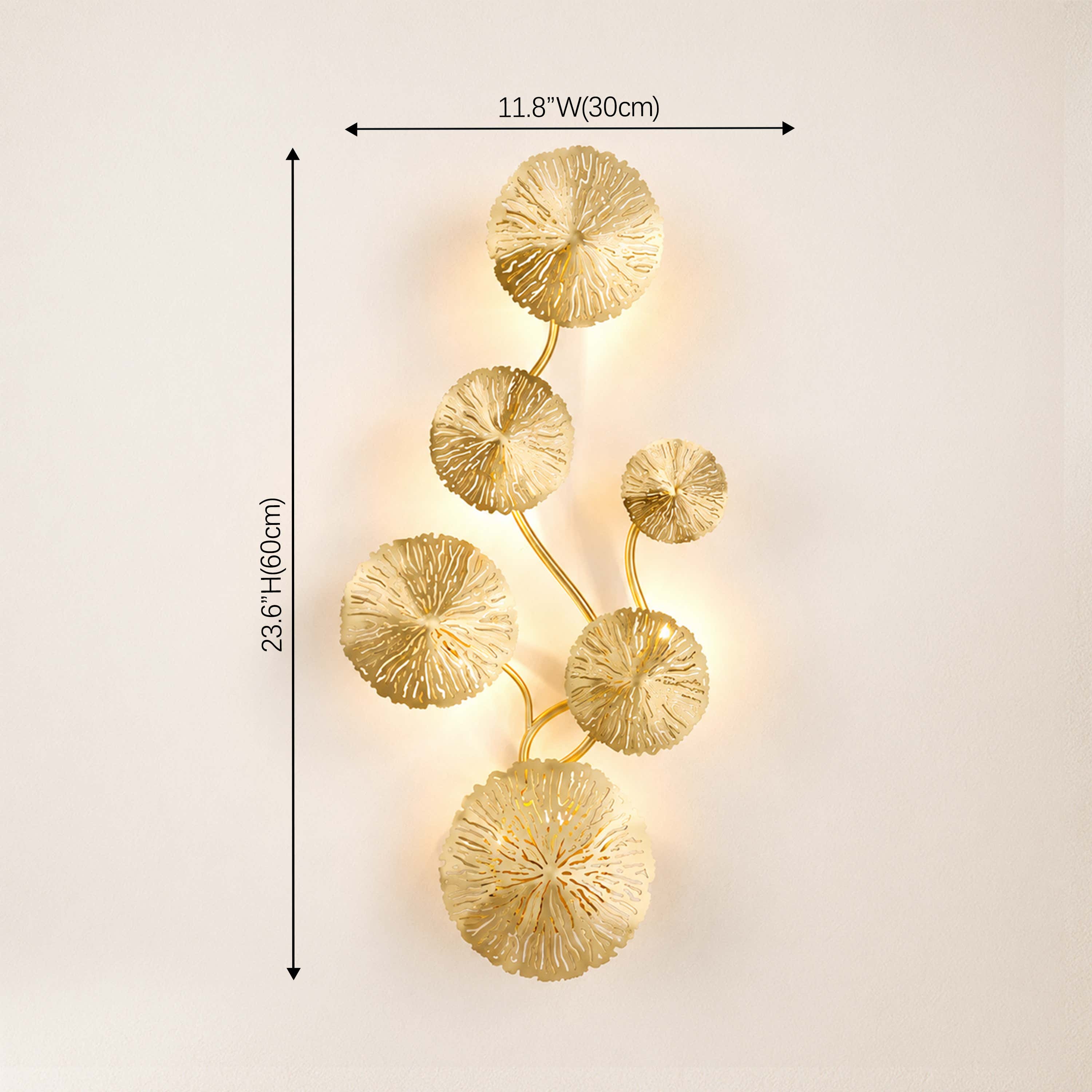 Sylira Metal Lotus Leaf Wall Sconce