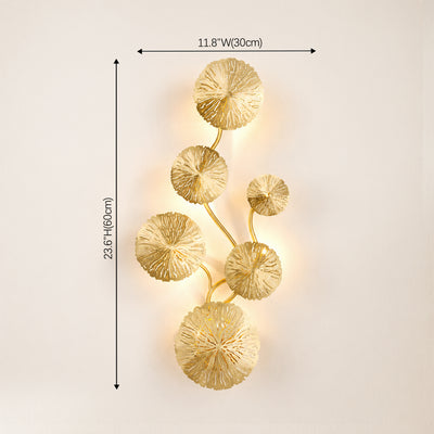 Sylira Metal Lotus Leaf Wall Sconce