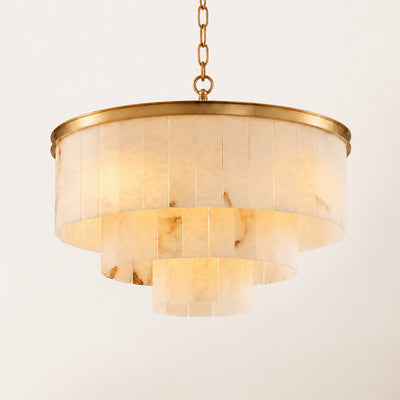 Montrava Alabaster Tiered  Round Chandelier