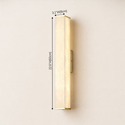 Valoria Alabaster Rectangular Wall Sconce