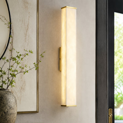 Valoria Alabaster Rectangular Wall Sconce