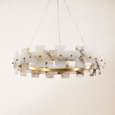 Calia Halo Alabaster Round Chandelier