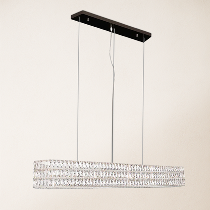 Mia Rectangular Crystal Chandelier 155 cm W