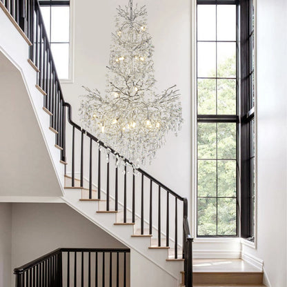 Frostleaf Crystal Cascade Grand Staircase Chandelier 155cm H