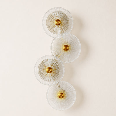 Auriotus Glass Lotus Leaf Wall Sconce