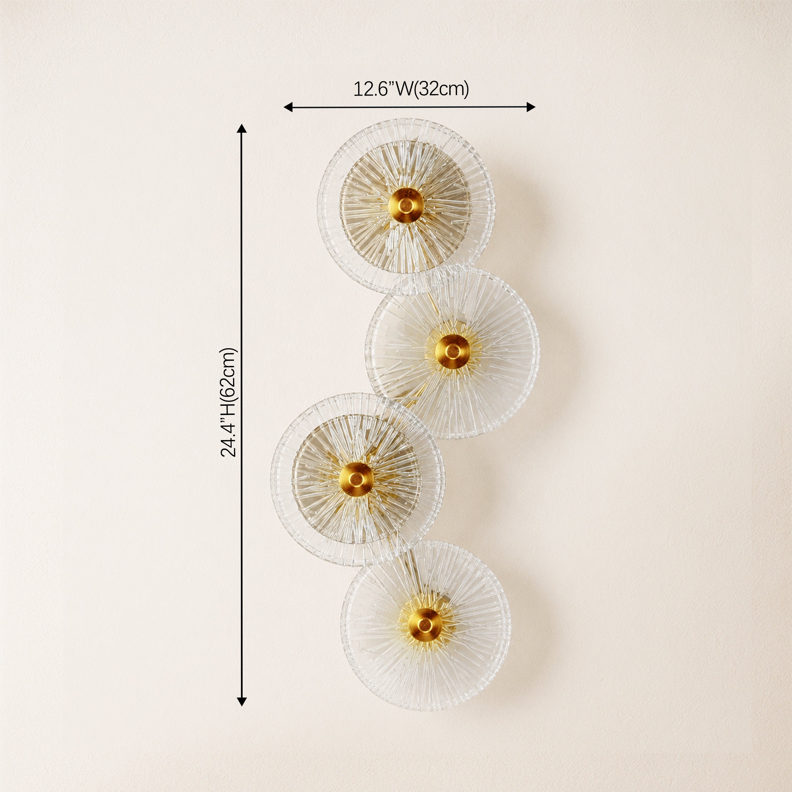 Auriotus Glass Lotus Leaf Wall Sconce
