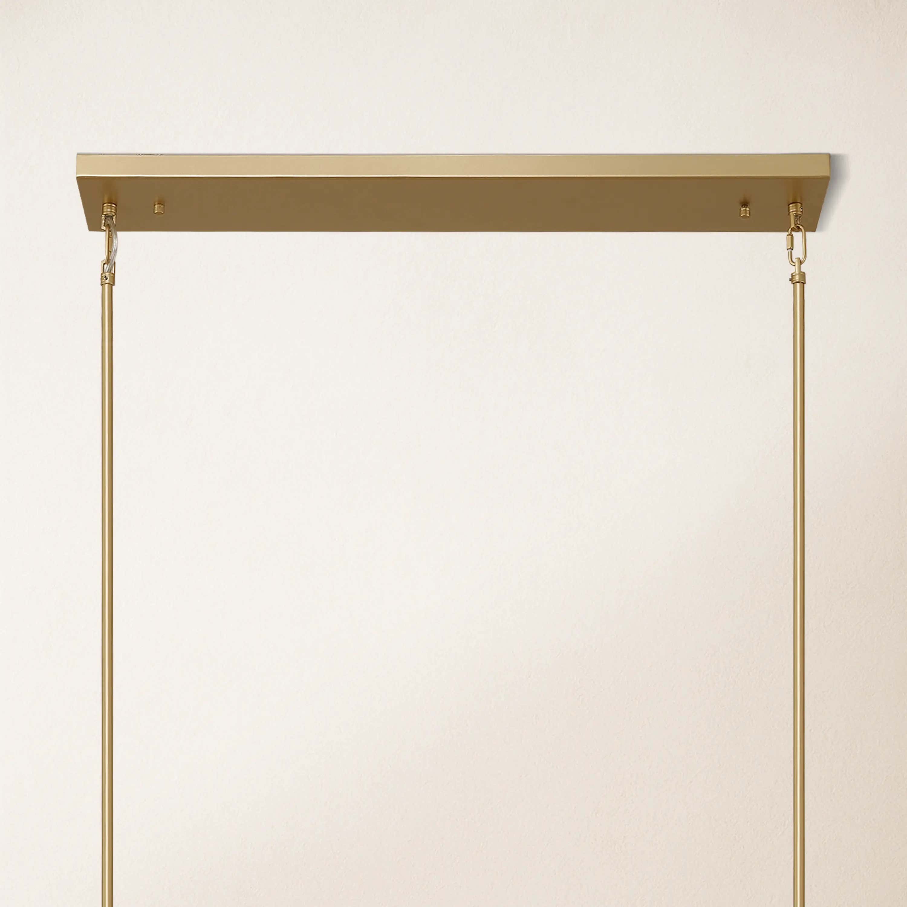 Cylora Glass Tube Rectangular Chandelier 68"W