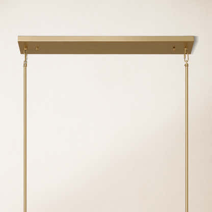 Cylora Glass Tube Rectangular Chandelier 68"W