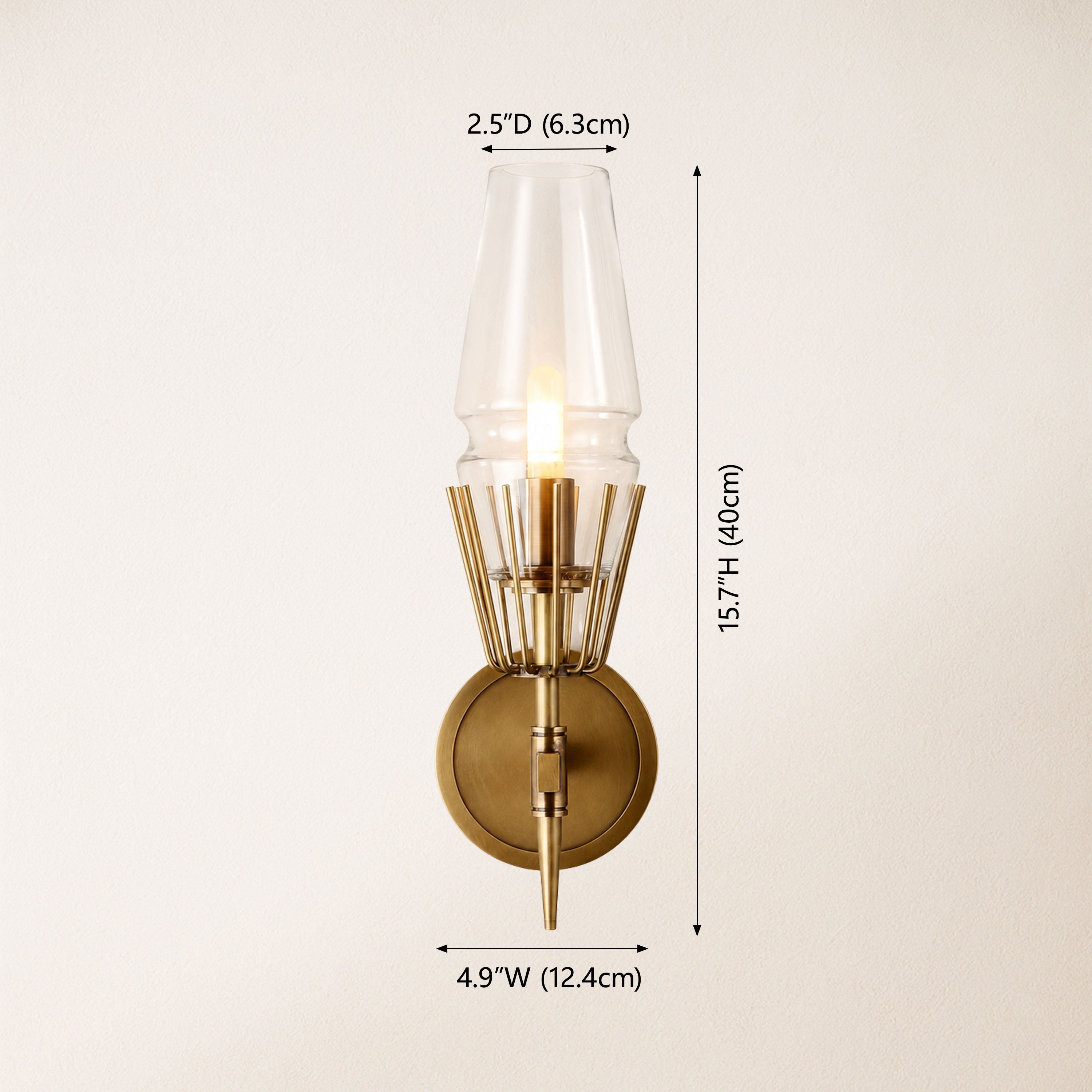 Astoria Glass 2 Light Wall Sconce