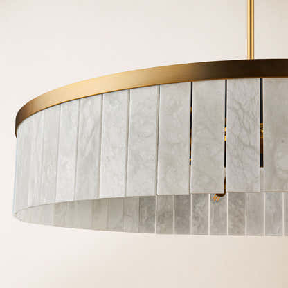 Janina Alabaster Round Chandelier 105cm D