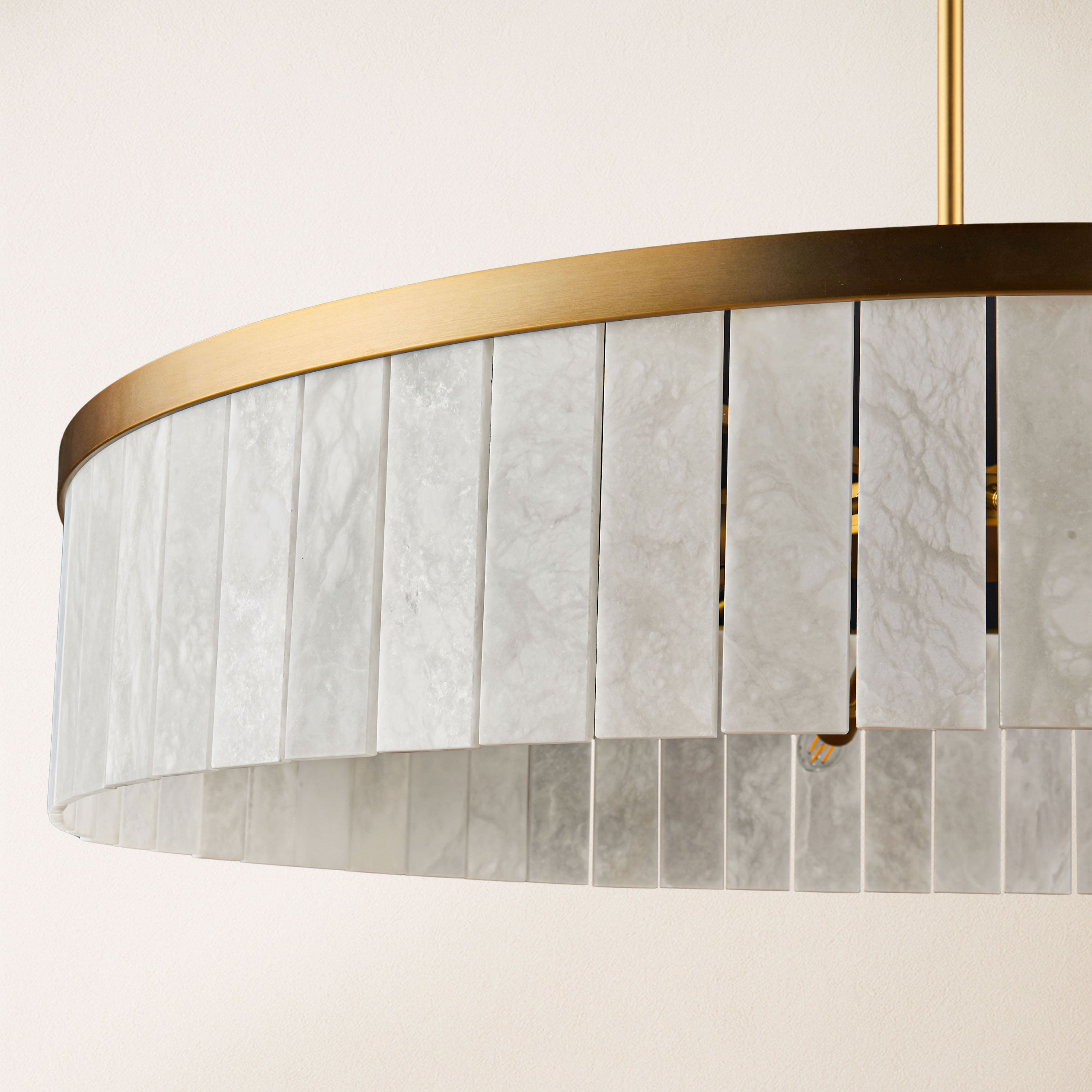 Janina Alabaster Round Chandelier 105cm D