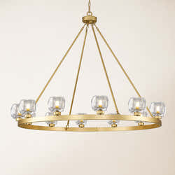 Vellum Round Chandelier 122cm D