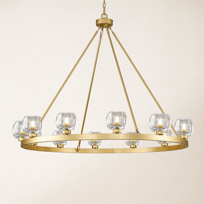 Vellum Round Chandelier 122cm D