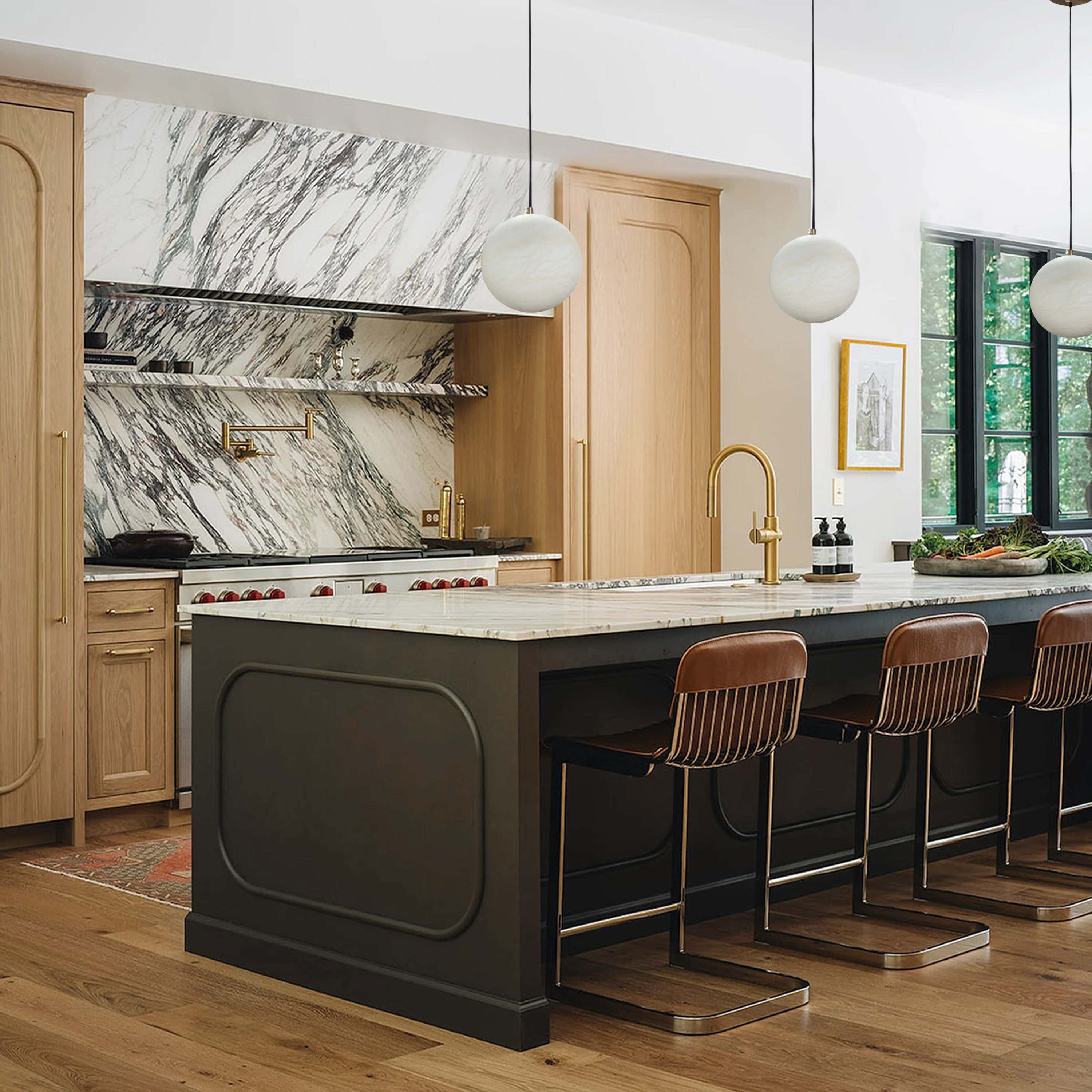 Nami Alabaster Global Ball Pendant Light 18cm D