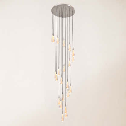Teardrop Crystal Drop Round Chandelier