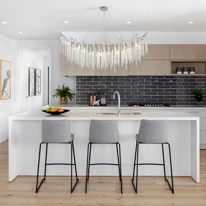 Snow Tree Branches Linear Chandelier 55''L