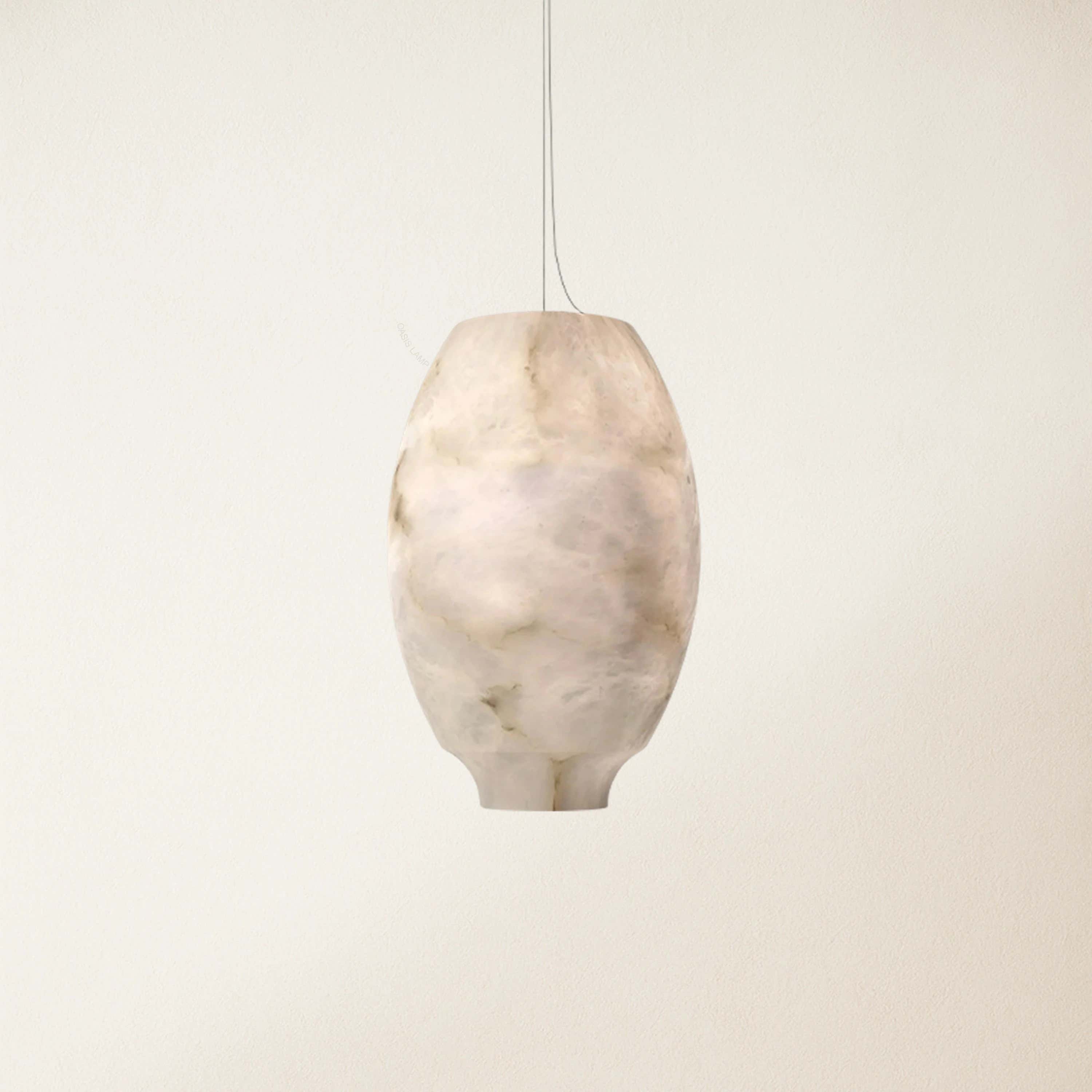 Dadaly Alabaster Lantern Small Art Round Pendant 20cm W