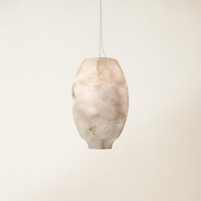 Dadaly Alabaster Lantern Small Art Round Pendant 20cm W