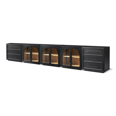 Alvar Arched 157.5″ Oak Modular Media Console(Set of 5)