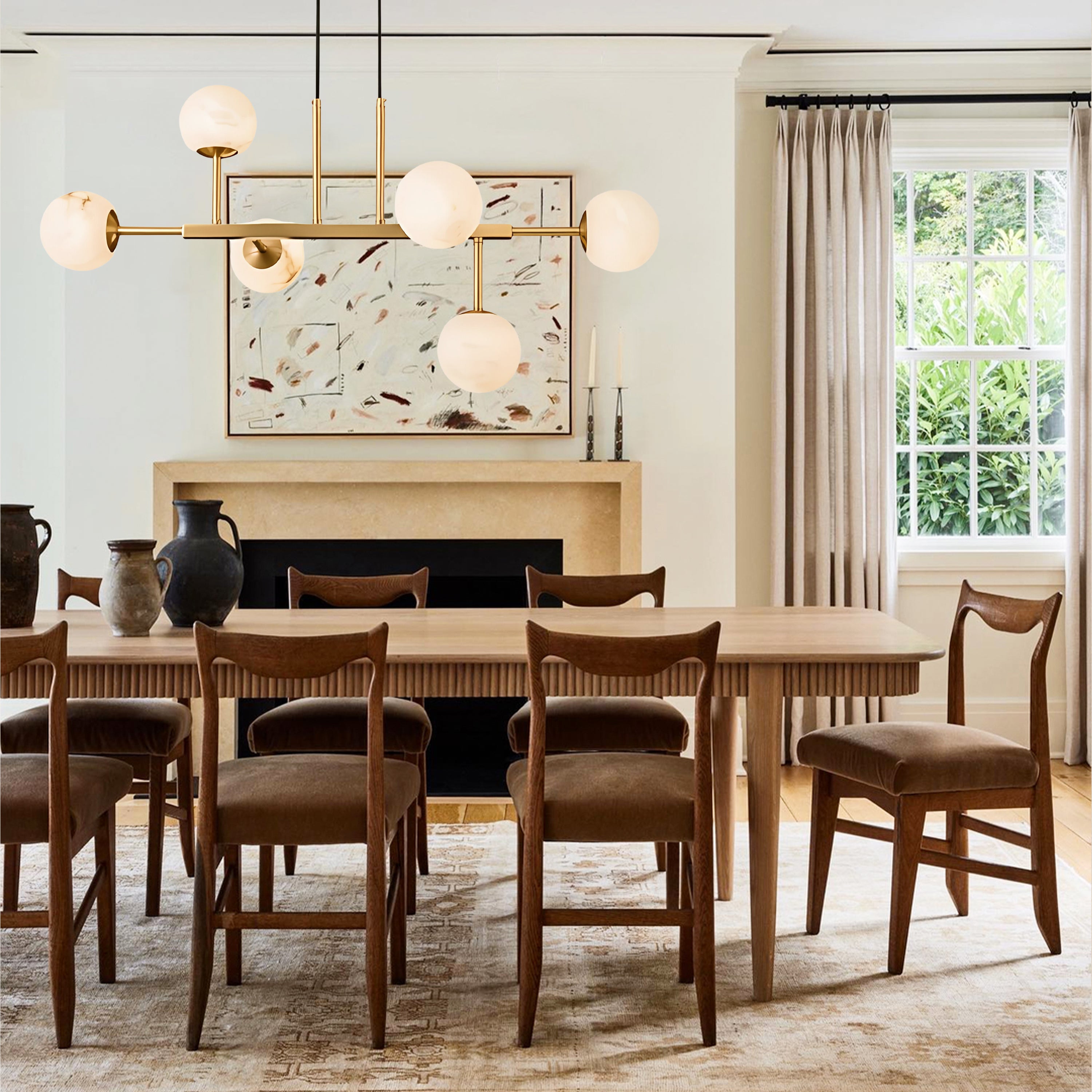 Velorium Alabaster Linear Chandelier