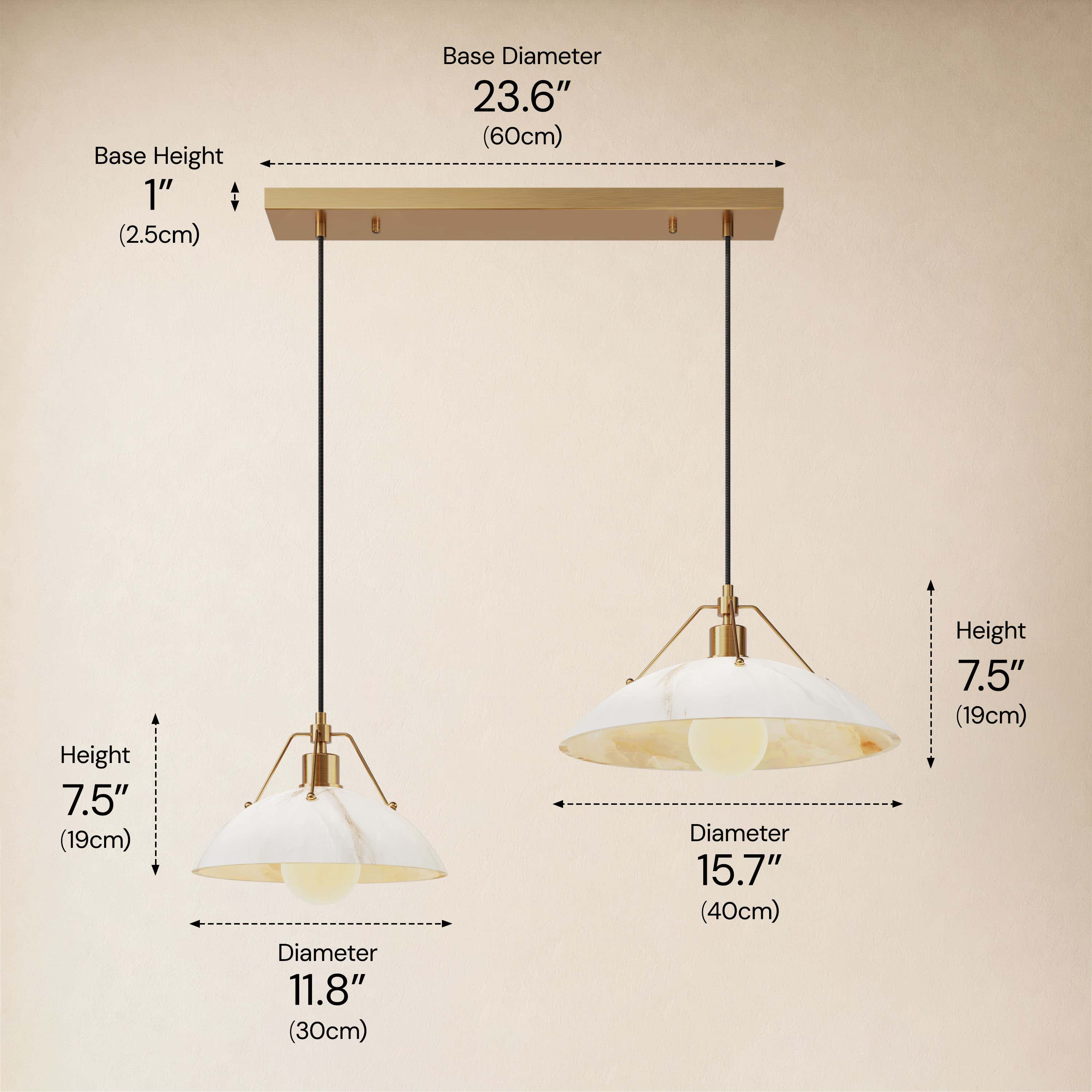 Aurevyn Resin Resin Alabaster Texture Multi-Light Linear Pendant