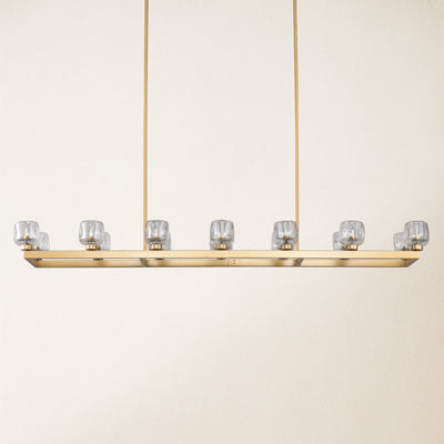 Vellum Rectangular Chandelier 68"W
