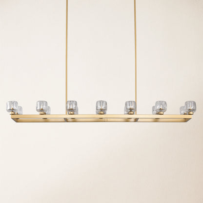 Vellum Rectangular Chandelier 173cm L