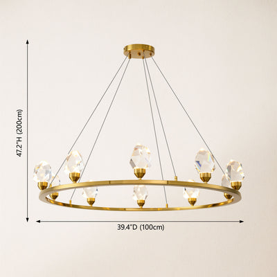 Aurelium Halo Crystal Round Chandelier