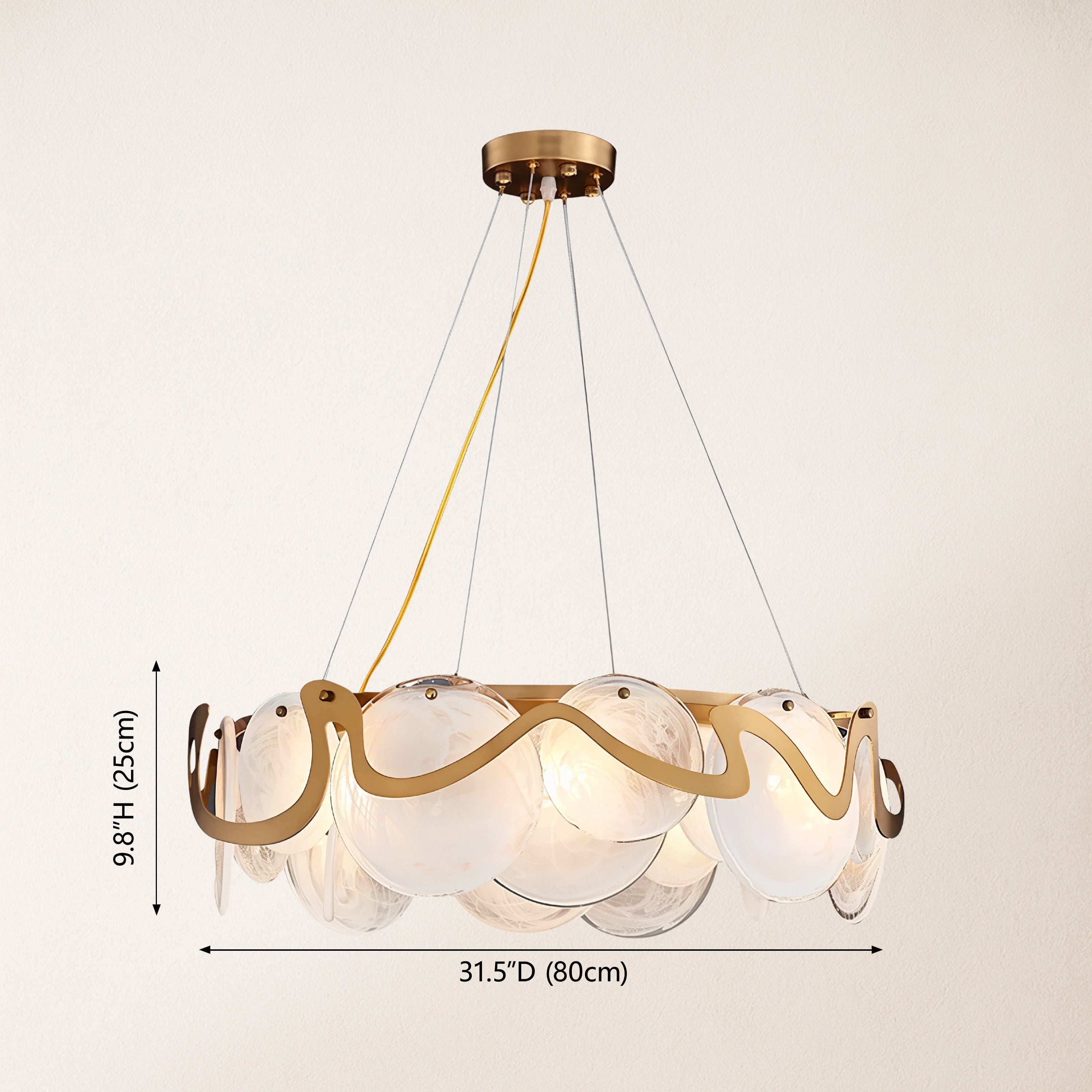 Avenor Ambient Glass Round Chandelier