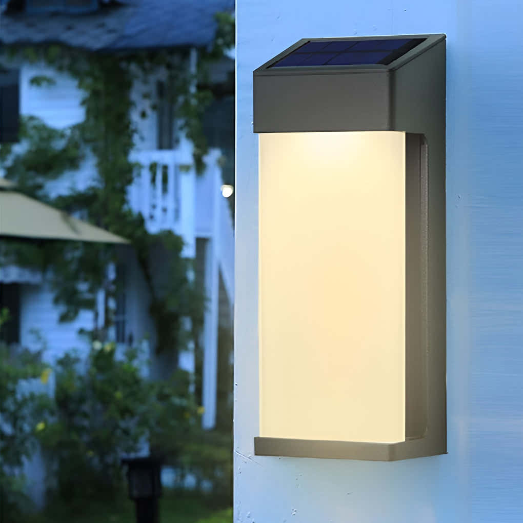 Kraken Rectangular Solar Outdoor Wall Light 2 Pcs