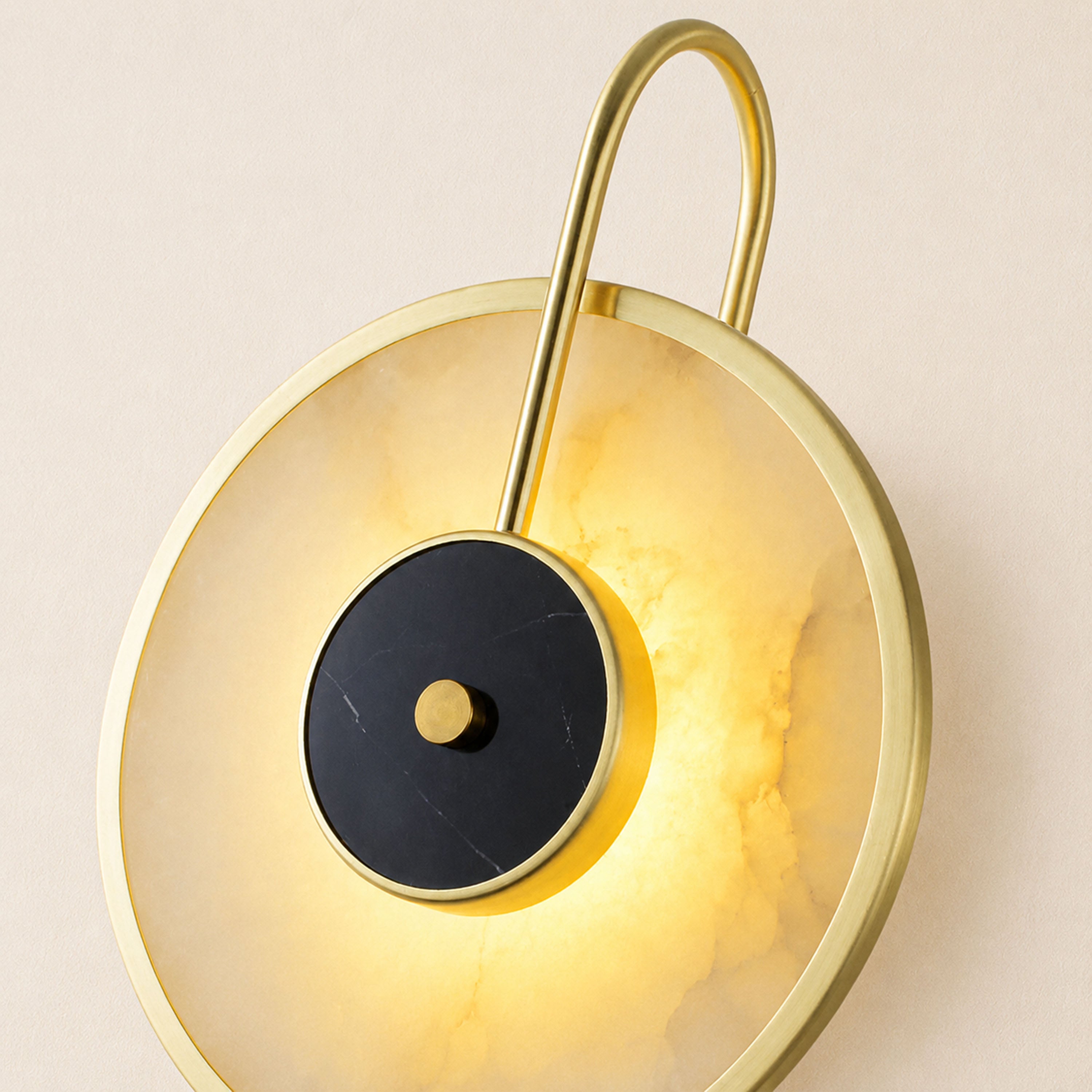 Nyxora Marble Disc Wall Sconce