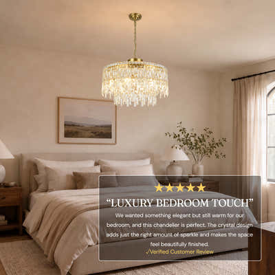 Lucentra Crystal Round Chandelier 24"W