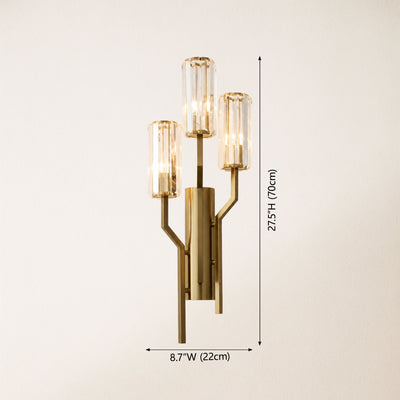 Zylia Crystal Cascading Wall Sconce