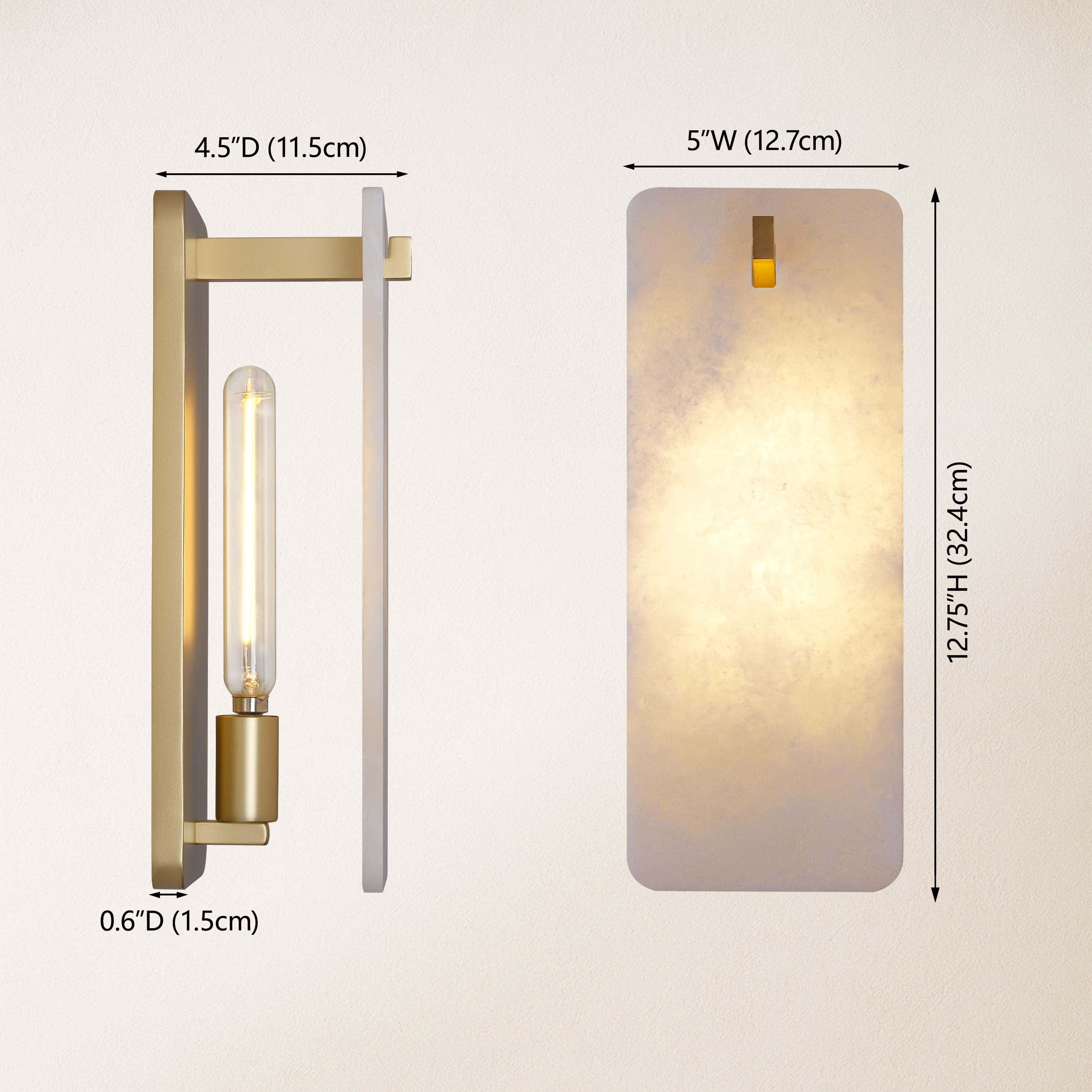 Lunara Alabaster Wall Sconce 32 cmH