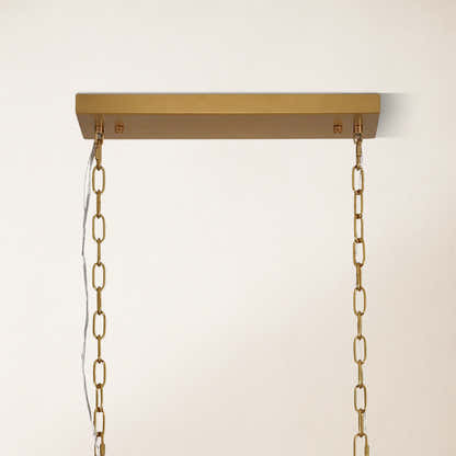 Caldera Alabaster Rectangular Chandelier 40"