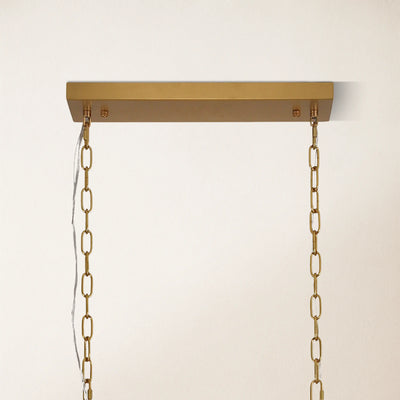 Caldera Alabaster Rectangular Chandelier 40"