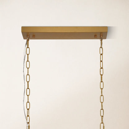 Caldera Alabaster Rectangular Chandelier 100cm