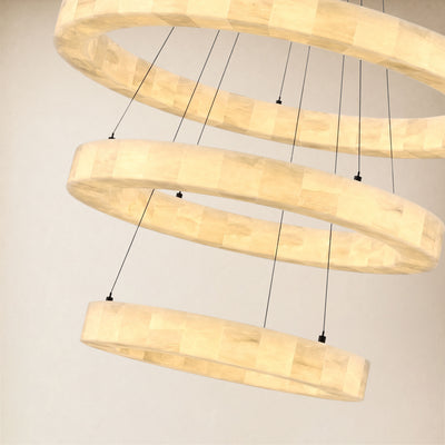 Soluna Alabaster 3 Tiered Custom Round Chandelier