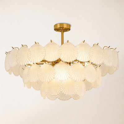 Marivelle Luxury Shell Glass Chandelier